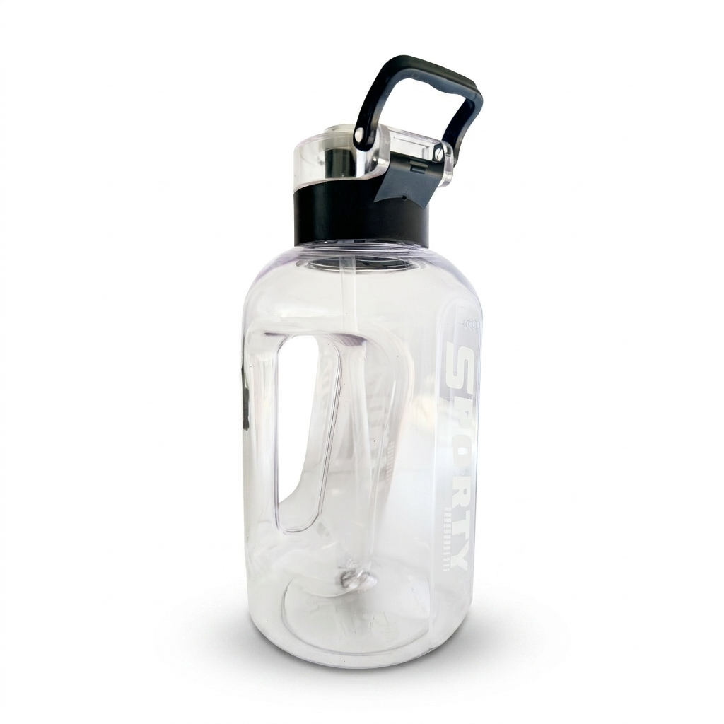 2L Sports Water Bottle Jug with Straw, Handle & Flip Lock Cap | Gym Workout Bottle | BPA Free