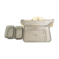 Transparent Lunch Box with 4 Removable Compartments | Locking Latch | Fridge & Picnic Organizer